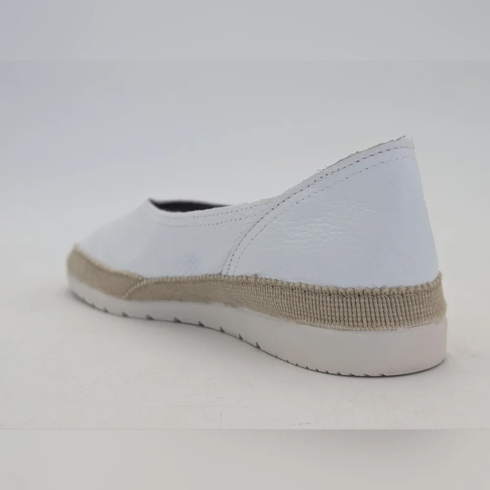 Verbenas Noelia Women Sz 10 Made in Spain Espadrilles White Leather
